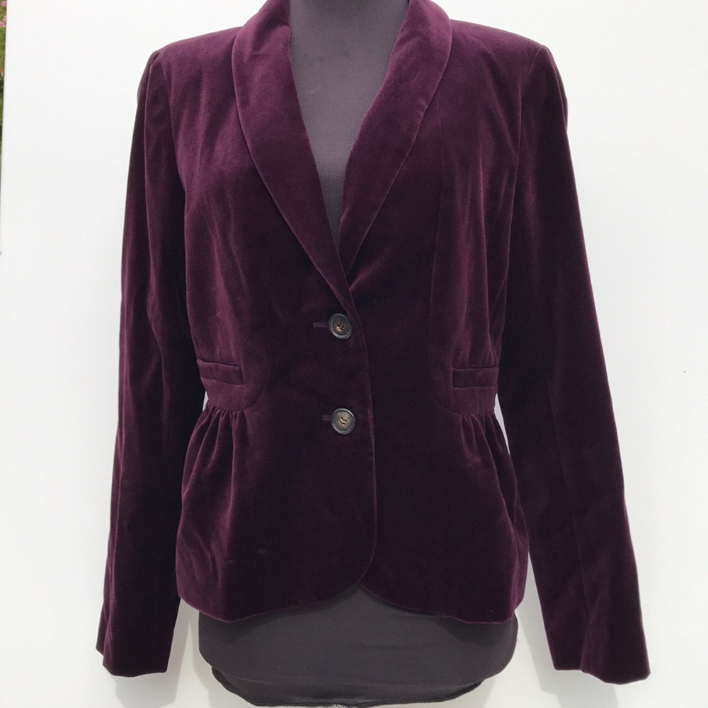 J. Crew Plum Colored Velvet Jacket